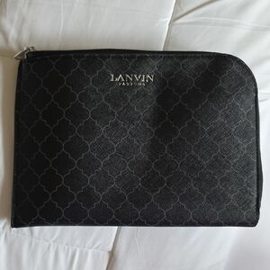 Lanvin Black Patterned Toiletry Bag